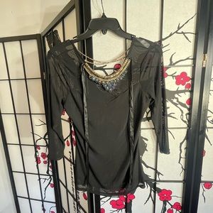 Rhinestone Laced Top